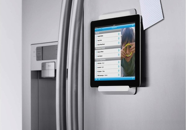 Soporte para colocar el iPad en el frigorífico