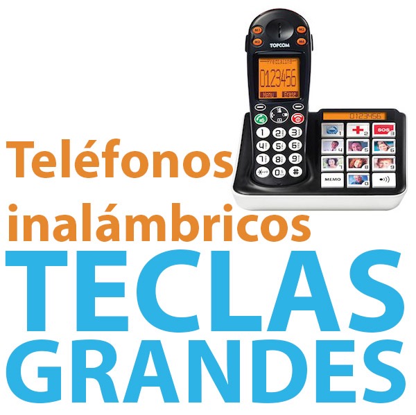 Teléfono inalámbrico con teclas grandes