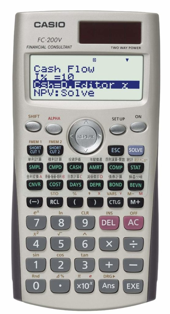 calculadora financiera casio fc-200v